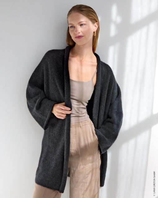 Strickset Kimonojacke Aus Cashmere Kiss Von Lana Grossa