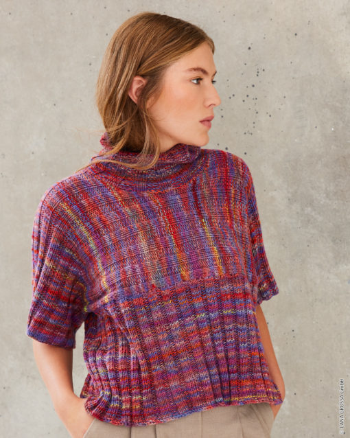 Strickset Shirt Mit Rippenmuster Aus Cotonella Multi Von Lana Grossa