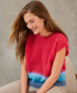 Strickset Pullunder Mit Hebemaschenmuster aus Silkhair von Lana Grossa