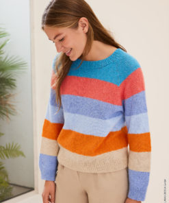 Strickset Blockstreifen-pullover aus Ecopuno von Lana Grossa