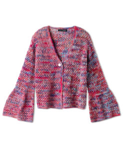 Strickset Jacke Mit Gittermuster Aus Cotonella Multi Von Lana Grossa 4 Fs2025 Lookbook 18 Lana Grossa 9231018 M16 Mf2
