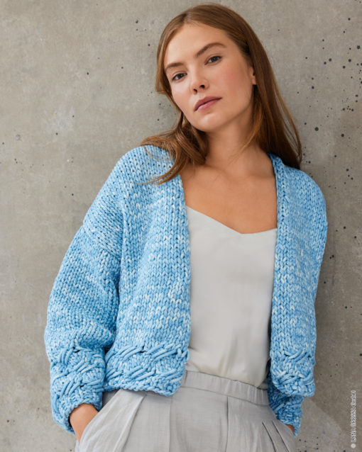 Strickset Jacke Mit Diagonalmuster Aus Gelato Vintage Von Lana Grossa
