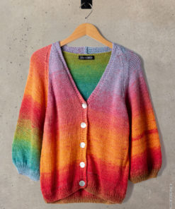 Home 94 Strickset Raglanjacke Mit Hebe-Rippenmuster Aus Cotonella Von Lana Grossa