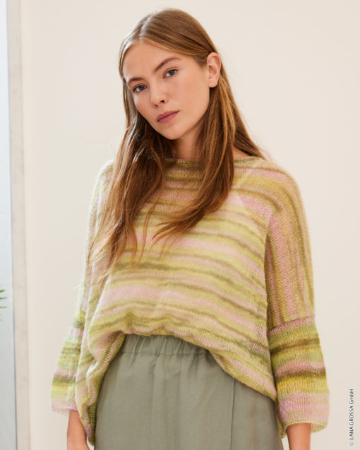 Strickset Shirt Glatt Rechts Aus Cottonhair Von Lana Grossa