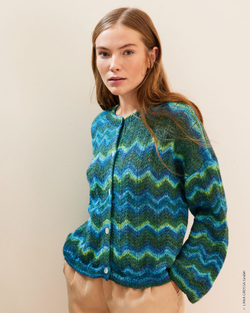 Strickset Jacke Mit Hebe-Rippenmuster Aus Gianna Von Lana Grossa