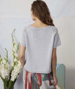 Strickset Kurzarmpullover Top Down Aus Norma Von Lang Yarns 5 284 001 001 D1