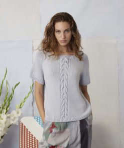 Strickset Kurzarmpullover Top Down Aus Norma Von Lang Yarns 7 284 001 001 D3