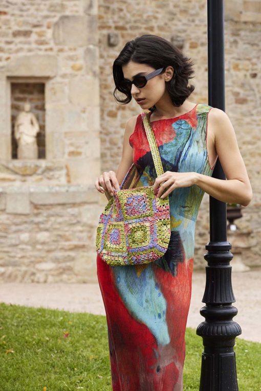 Strickset Gehäkelte Tasche Aus Artsy Von Lang Yarns