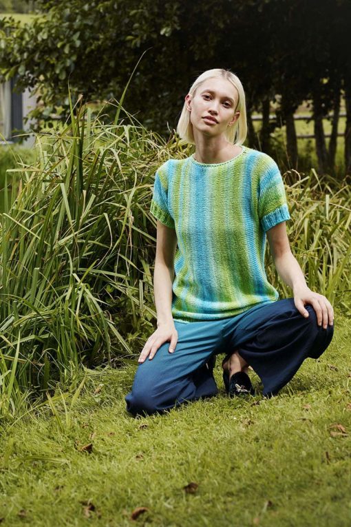 Strickset Kurzarmpullover Aus Glow Von Lang Yarns