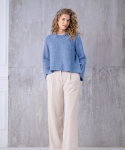 Strickset Basic Rib Sweater aus Cool Wool Vintage und Silkhair von Lana Grossa