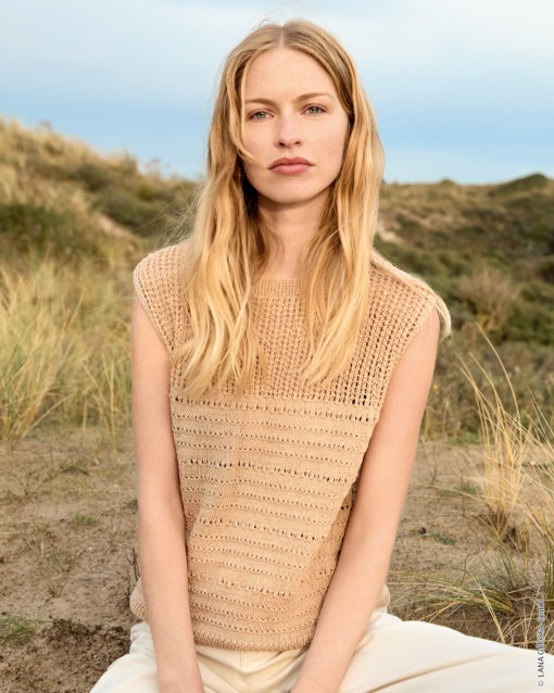Strickset Top Im Struktur- Und Lochmuster Aus Cotton Wool Von Lana Grossa