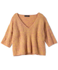 Strickset V-Pullover Glatt Rechts Mit Dreiviertelärmeln Aus Summer Cashmere Und Silkhair Von Lana Grossa 3 Fs2025 Natural Knits 01 Lana Grossa 9261001 M11 Mf2