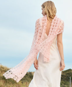 Strickset Schal Im Häkelspitzenmuster aus Silkhair von Lana Grossa
