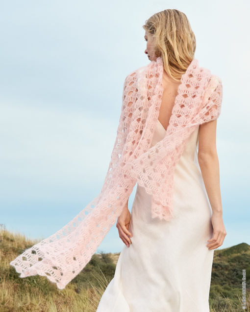 Strickset Schal Im Häkelspitzenmuster Aus Silkhair Von Lana Grossa