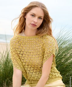 Strickset Shirt Im Spitzenmuster aus Solo Lino von Lana Grossa