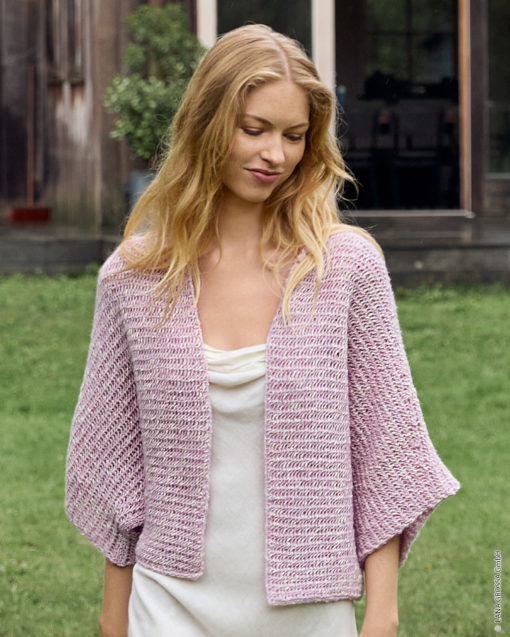 Strickset Jacke Im Lochstrukturmuster Aus Bottoni Von Lana Grossa