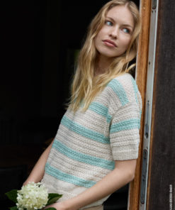 Strickset Pullover Im Strukturmuster Mit Streifen aus Summer Cashmere von Lana Grossa