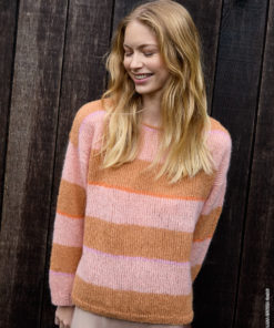 Strickset Pullover Glatt Rechts In Streifen aus Setasuri von Lana Grossa