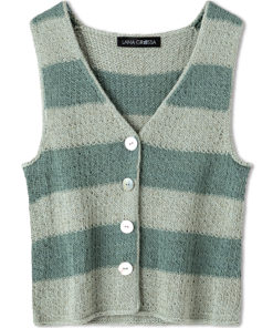 Strickset Weste Im Strukturmuster Aus Solo Lino Von Lana Grossa 3 Fs2025 Natural Knits 01 Lana Grossa 9261001 M31 Mf2