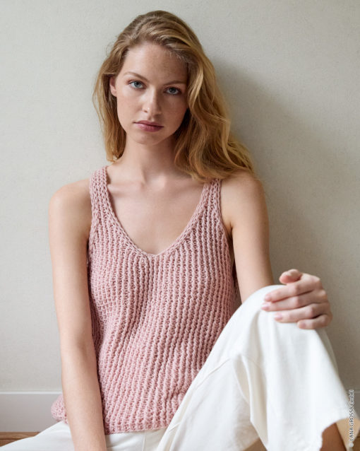 Strickset Top Im Rippenstrukturmuster Aus Summer Softness Von Lana Grossa