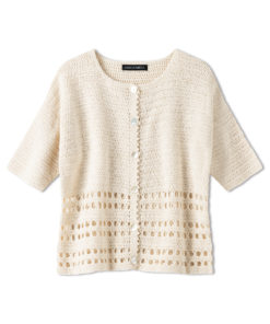 Strickset Jacke Mit Kreuzstäbchen Und Stäbchen Aus Summer Cashmere Von Lana Grossa 3 Fs2025 Natural Knits 01 Lana Grossa 9261001 M7 Mf2