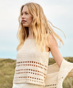 Strickset Top Mit Kreuzstäbchen Und Stäbchen aus Summer Cashmere von Lana Grossa