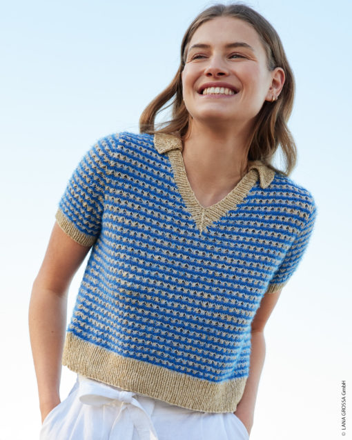 Strickset Shirt Mit Kragen Aus Diversa Und Per Fortuna Gots Von Lana Grossa