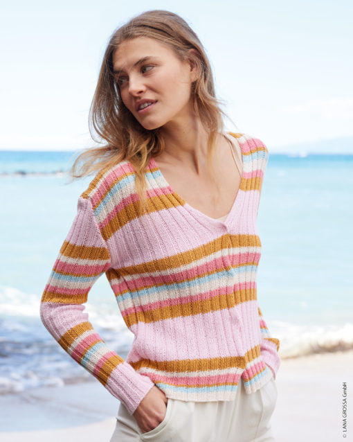 Strickset Jacke Mit Rippenmuster Aus Campo Von Lana Grossa