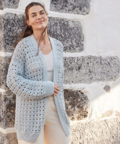 Strickset Cardigan Mit Strukturlochmuster aus Landlust Baumwolle von Lana Grossa
