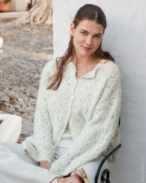 Strickset Jacke Mit Ajourmuster Aus Finito Von Lana Grossa