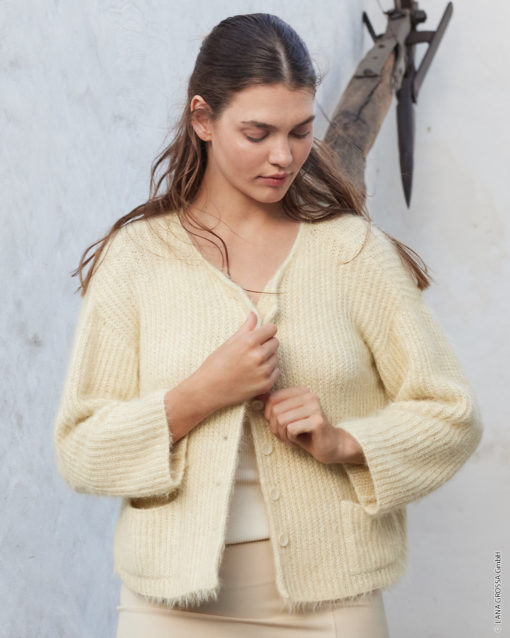 Strickset Jacke Mit Aufgesetzten Taschen Aus Finito Von Lana Grossa