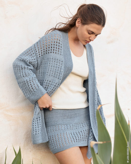 Strickset Cardigan Mit Grafischen Muster Aus Campo Von Lana Grossa