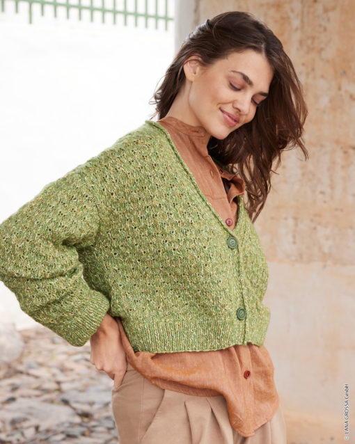 Strickset Jacke Im Lochmuster Aus Bottoni Von Lana Grossa