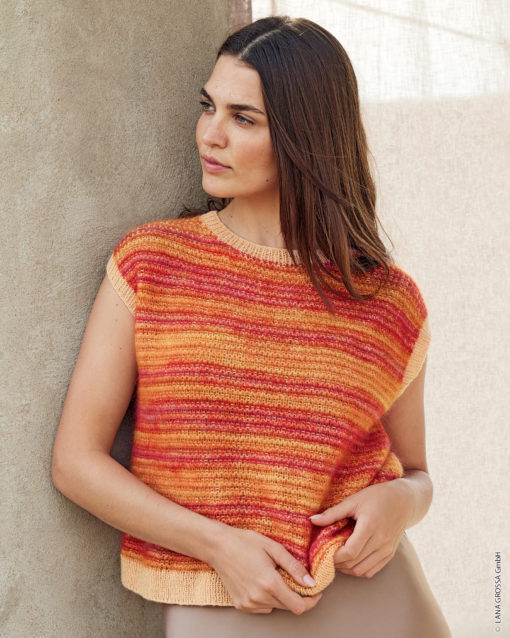 Strickset Top Mit Boxy-Form Aus Ecopuno Und Cottonhair Von Lana Grossa