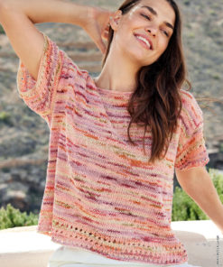 Strickset Shirt Mit Lochmusterblenden aus Torto von Lana Grossa