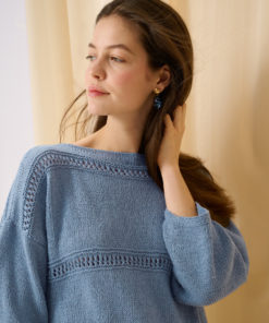 Strickset Pullover Mit U-boot Auschnitt aus Summer Cashmere von Lana Grossa