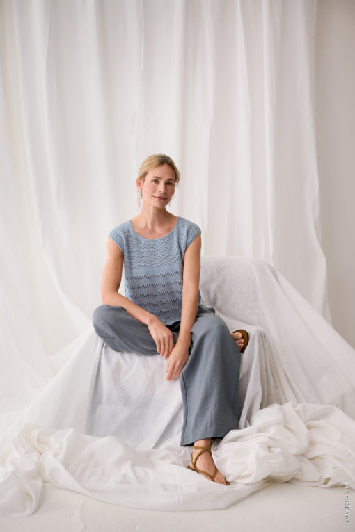 Strickset Shirt Im Mustermix Aus Cotton Wool Von Lana Grossa