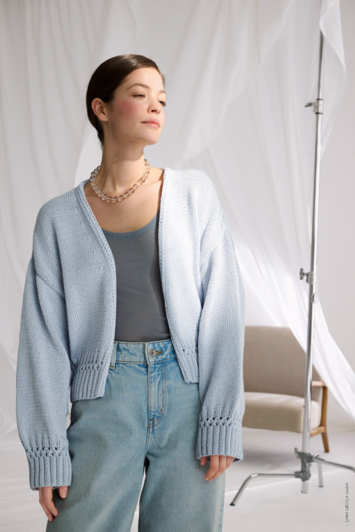 Strickset Cardigan Mit Zopfmuster-Details Aus Promessa Von Lana Grossa