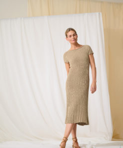 Strickset Midi-kleid aus Landlust Sommerseide von Lana Grossa