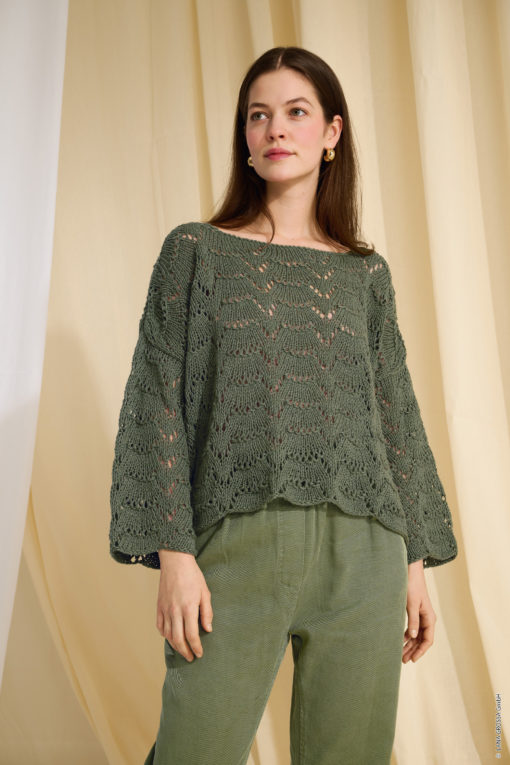 Strickset Pullover Im Ajourmuster Aus Linissimo Von Lana Grossa