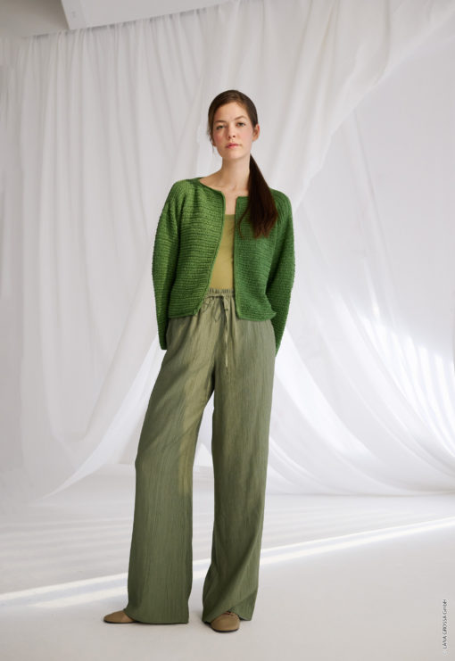 Strickset Jacke Mit Fallmaschenmuster Aus Linarte Von Lana Grossa