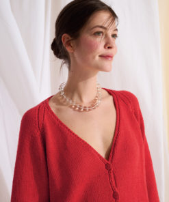 Strickset Jacke Mit Betonder Blende Aus Landlust Baumwolle Von Lana Grossa 5 Fs2025 Classici 28 Lana Grossa 9230228 M33 Mf3