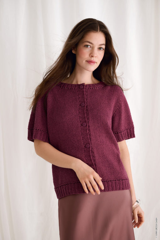 Strickset Kurzarm-Jacke Aus Landlust Sommerseide Von Lana Grossa