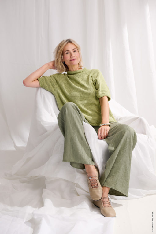 Strickset Kurzarm- Pullover Aus Landlust Sommerseide Von Lana Grossa
