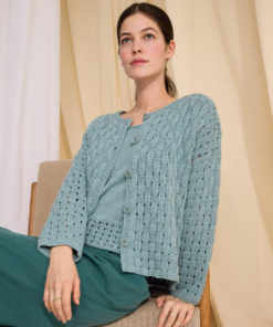 Strickset Top Mit Geflochtener Blende aus Setapura von Lana Grossa