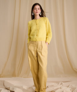 Strickset Jacke Mit Rundpasse aus Alta Moda Cotolana und Soffio von Lana Grossa