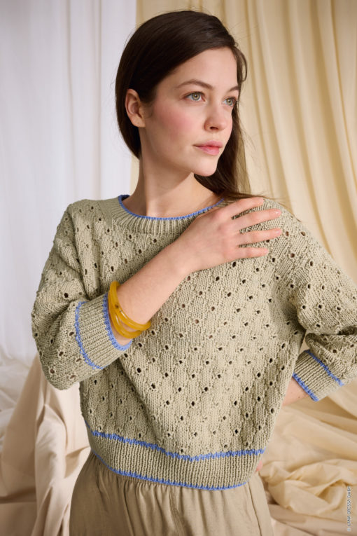 Strickset Pullover Mit Lochmuster Aus Promessa Von Lana Grossa