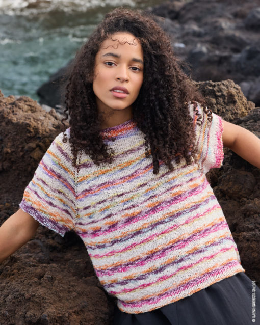 Strickset Top Down Shirt Aus Gomitolo Hippie Von Lana Grossa