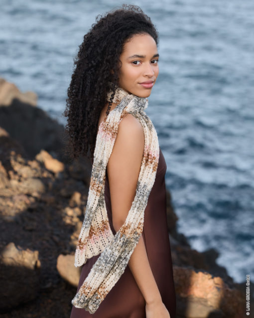 Strickset Lochrippen-Schal Aus Gomitolo Hippie Von Lana Grossa
