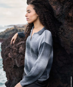 Strickset Pullover Mit Polo Kragen aus Gomitolo Tono von Lana Grossa